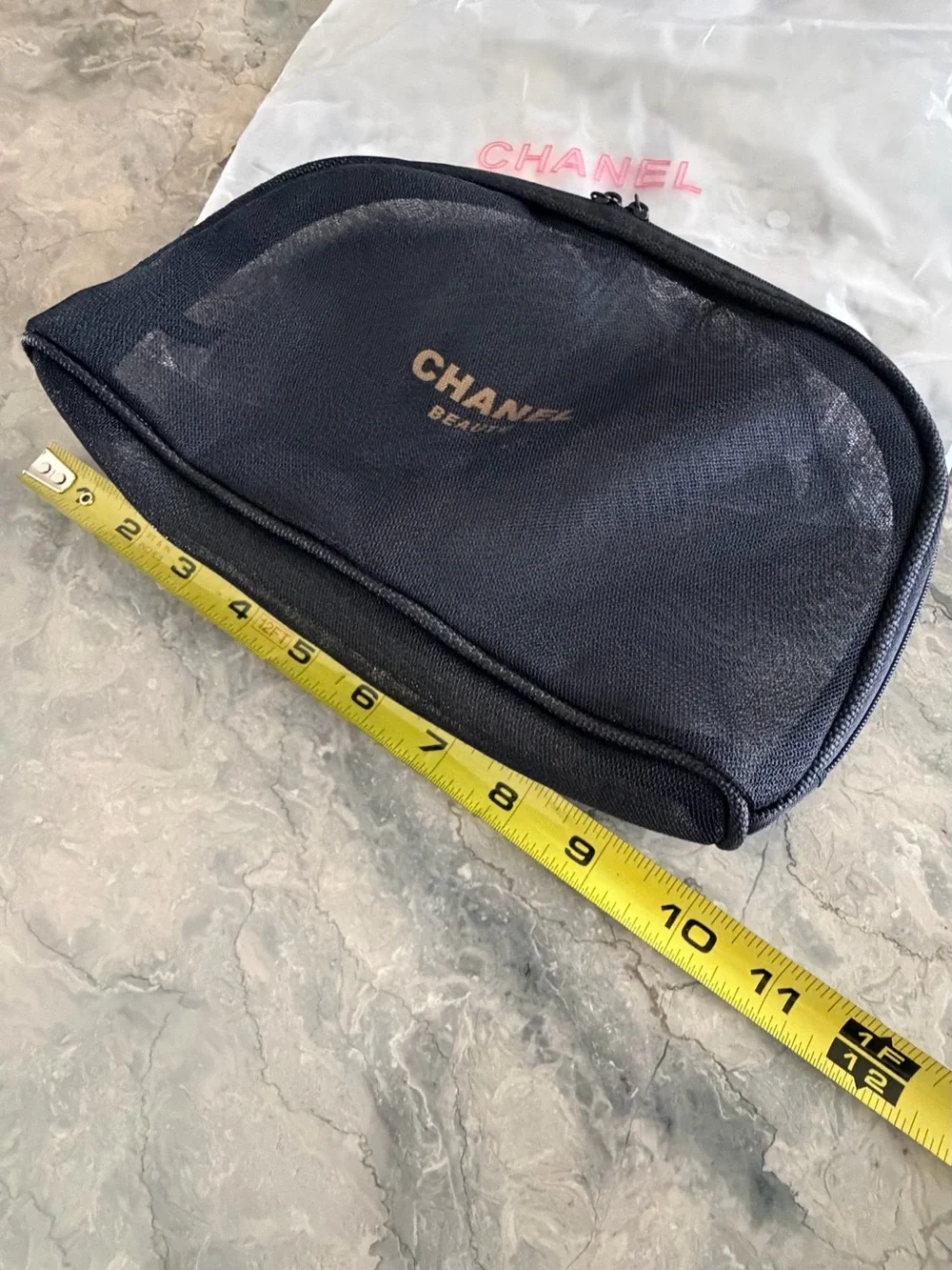 CHANEL GWP Black Beaute Small Mesh Pouch